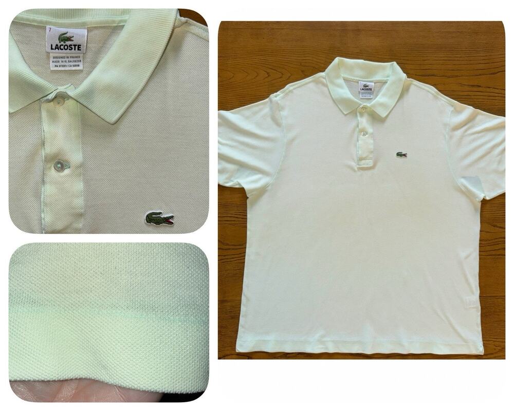 Killer Color Vintage Lacoste Polo Sun Faded Mint Green Shirt Golf Mens Sz 7 L/XL